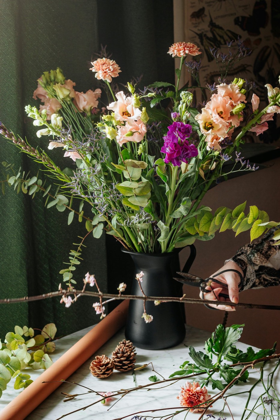 A tall statement arrangement for an event